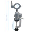 thumbnail image 1 of Aluminum Rotating Vise Firm Bench Vises Rotating Electric Drill Stand Holder Exquisite Clamp Vise Hard Table Bench Vise for Indoor Factory Processing, 1 of 9
