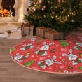 thumbnail image 5 of Xecao Cute Christmas Bunny Pattern Christmas Tree Skirt Round Xmas Tree Mat Base Cover for Holiday Home Decorations-48", 5 of 6