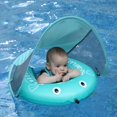 thumbnail image 1 of Baby Pool Float Mambobaby autoinflable con toldo UV verde, 1 of 9