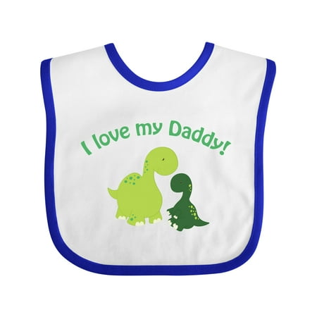 

Inktastic I Love My Daddy Dinosaurs Gift Baby Boy or Baby Girl Bib