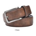 thumbnail image 4 of Qarigey Cinturón Cintura elástica Aleación de cuero de imitación Durable Clásico Cinturones simples Hombres Adultos Ropa Accesorios Trabajo en el Cinturones Marron oscuro 115cm Qarigey AP016448-18, 4 of 6