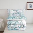 thumbnail image 4 of Nautical Coastal Sea Turtle Comforter Set Ocean Beach Bedding Comforter Sets Full,Coral Octopus Quilt Seahorse Starfish Fish Duvet Insert,Sailboat Boat Anchor Room Decor, 4 of 5
