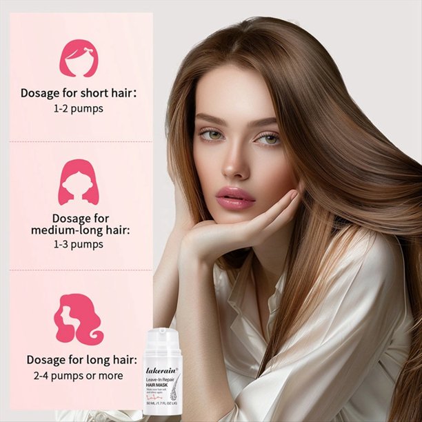 Mascarilla Capilar Molecular Sin Enjuague, Repara Cabello Seco o Dañado, 50 Ml Tratamiento Profundo Cabelludo con Queratina Mascarilla para Cuidado Cabello Suave
