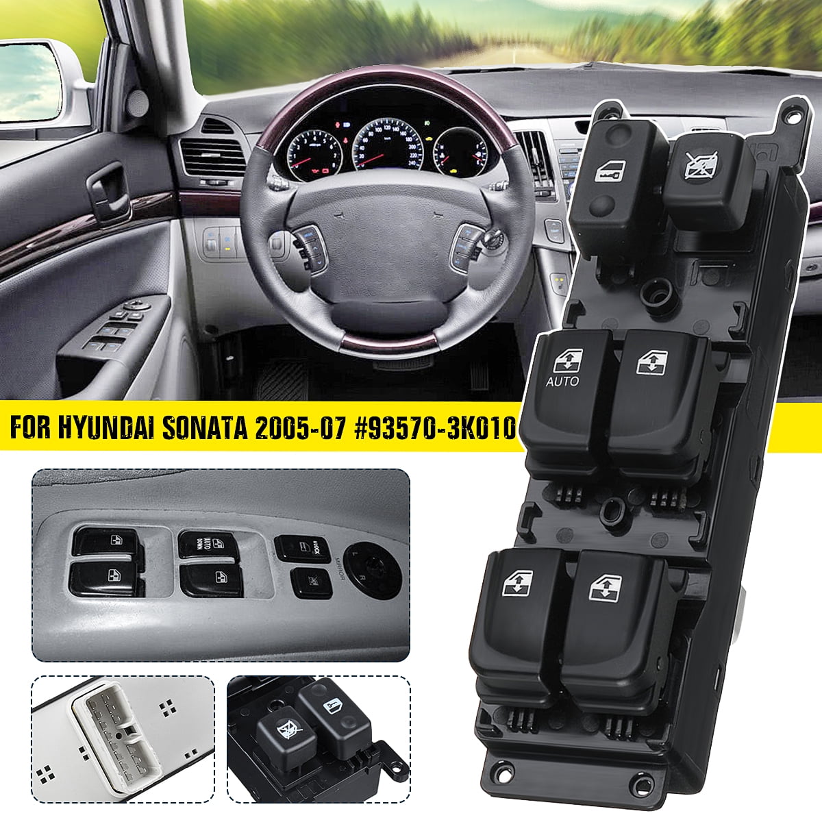 Genuine Hyundai Power Window Switch Front Left fits 20052007 Hyundai