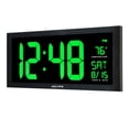 thumbnail image 2 of Reloj LED AcuRite 76101M con temperatura y fecha de 18 cm, color verde, 2 of 5