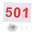 thumbnail image 1 of Lipstore 100 Pcs Bavoirs de Course Numéro d'Athlète Réutilisables avec Épingles 100 Numéros Bavoirs de Course 501 à 600, 1 of 8