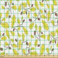 thumbnail image 2 of Ambesonne Nature Fabric by the Yard Upholstery, Acorns and Oak Leaves Art, 10 Yards, White Mustard and Dark Salmon, 2 of 5