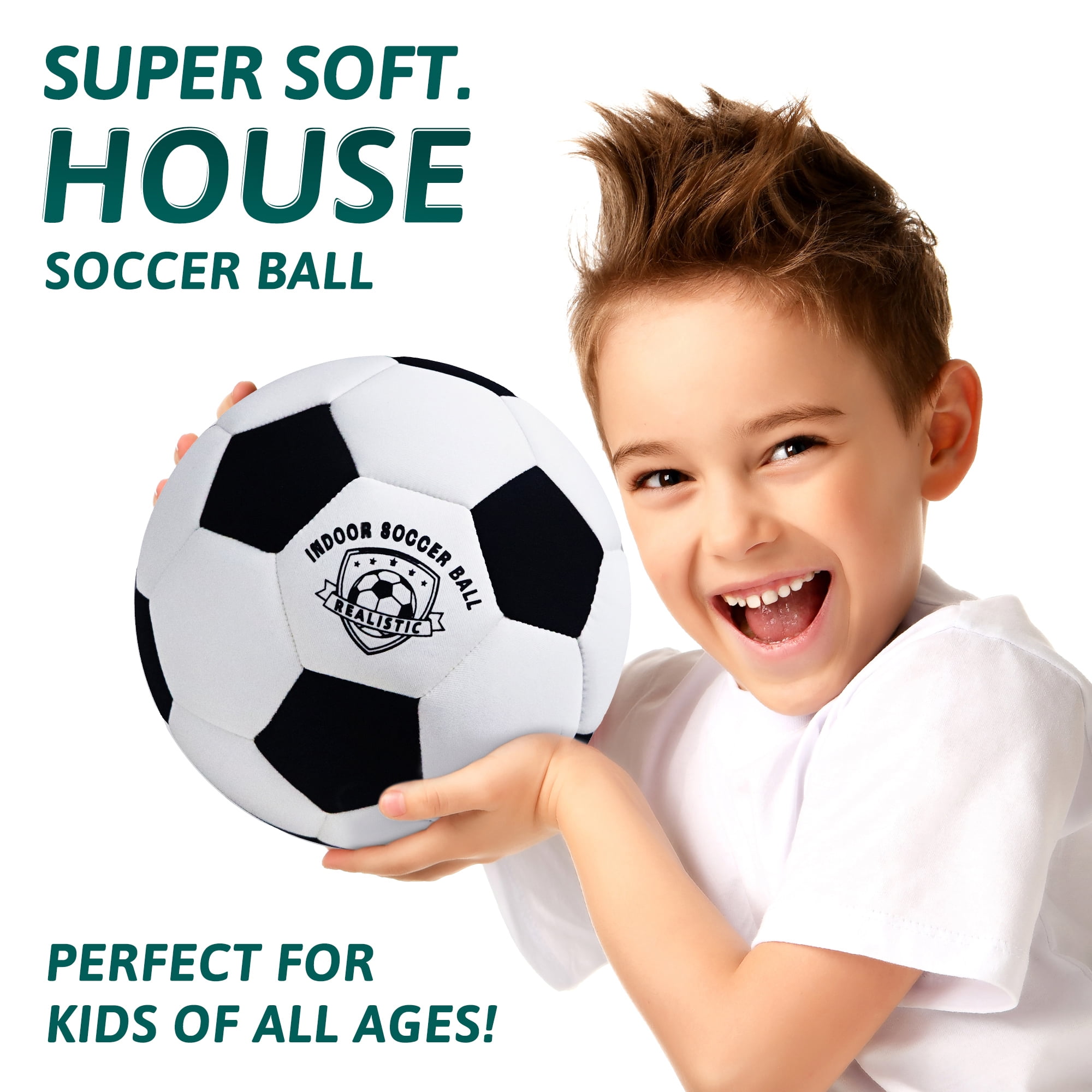 Indoor Soccer Balls Size 4 - Soft Safe for Protect Inside House Furniture - Size 4 Soccer Balls for Girls Kids Youth Boys Fun Soccer Gifts Birthday Christmas