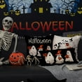thumbnail image 5 of Halloween Pillow Covers 20x20 inch Set of 4 Black and White Ghost Pumpkins Decoration Outdoor Pillow Cases Black Throw Pillow Covers Decor for Sofa Bed Outdoor Car, 5 of 6