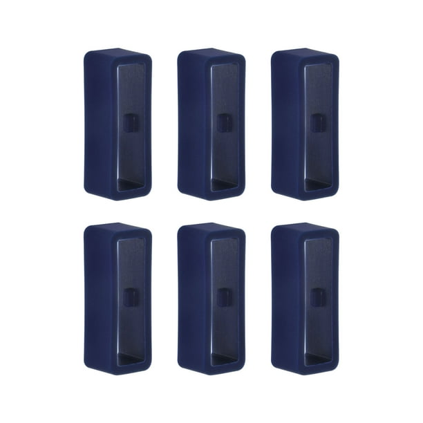 6uds Reloj Correa Lazo Cierre Anillos 20mm Caucho Reloj Soporte Guardián Silicona para Reloj Correa, Marino Azul