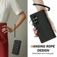 thumbnail image 4 of Phone Case for Samsung Galaxy Z Fold 5 Wallet Cover with Shoulder Strap & Wrist Strap, Card Holder Slots Stand PU Leather Zipper Pocket Flip Case Magnetic Buckle Women Girls for Z Fold 5, Black, 4 of 6