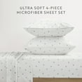 thumbnail image 3 of Noble Linens 4 Piece Ditsy Pattern Microfiber Bed Sheets, Blue Floral, Queen, 3 of 13
