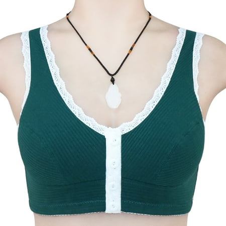 

3PC Bras For Women No Underwire Women s Adjustable Sports Front Closure Extra-Elastic Breathable Lace Trim Bra