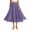 Dark Purple, variant on Tqyyweavej Women's Linen Skirts High Waist Flowy A-Line Midi Skirt Solid Color Loose Elastic Rised Skirts for Women, Free Size