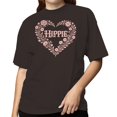 thumbnail image 2 of Hippie Floral Women's Dark Chocolate T-shirt, 2 of 3