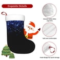 thumbnail image 5 of Yiaed Black Blue Glitter Sparkles Print Christmas Stockings, Christmas Stockings Hanging Ornaments, Christmas Stockings for Family Christmas Holiday Decorations, 5 of 7