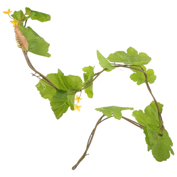 LOLIPPYY Indoor Green Pumpkin Leaf Garland with Lifelike Autumn Vines for Festival and Holiday Decor