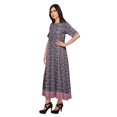 thumbnail image 2 of Moomaya Robe Kurti Tunique Longue Ligne A pour Femmes, Manches au Coude, Kurti Décontractée Imprimée, 2 of 5