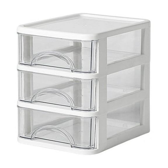 Clear Storage Organizer with Drawers Plastic Stationery Organizer Storage Box