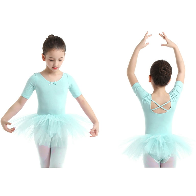 Girls Ballet Dance Dress Tulle Tutu Skirt Cotton Leotard Gym Dancewear  Costume