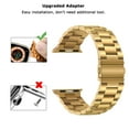 thumbnail image 5 of Dwitch for Apple Watch Band 49mm 45mm 44mm 42mm,Stainless Steel Metal iWatch Band Case for Apple iWatch Ultra 2/1 Series 9 8 7 SE/6 5 4 3 2 1 Men and Women,Gold, 5 of 7