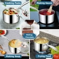 thumbnail image 5 of Coliware 2 QT Saucepan with Lid, Tri-Ply Stainless Steel Sauce Pan Cooking Pot Kitchen Induction, 5 of 7