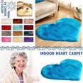 thumbnail image 3 of Heart Shaped Soft Faux Sheepskin Fur Area Rugs Cute Heart Small Area Rugs, Shag Mats for Dorm Preppy Room Decor, 16x20 Inch, Grey, 1.3'x1.6', 3 of 3