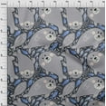 thumbnail image 4 of oneOone Polyester Spandex Gray Fabric Kawai Sewing Material Print Fabric By The Yard 56 Inch Wide-KB, 4 of 5