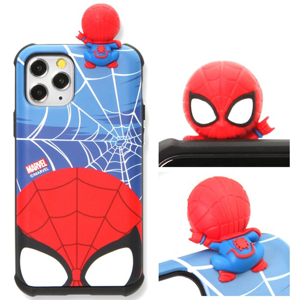 Marvel Avengers Spider Man Figure Slim Protective Bumper Case Cover With Card Slot For Iphone 11 Pro Walmart Com Walmart Com