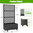 thumbnail image 4 of Riflewell 72" Metal Raised Garden Bed with Trellis, 2-Pack Outdoor Planter Box with Privacy Screen & Wheels for Climbing Plants, 4 of 9