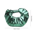 thumbnail image 3 of Bolso de mano de cuero para mujer, elegante bolso con asa superior, bolso elegante para niña (verde), 3 of 8