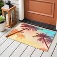 thumbnail image 4 of Vintage Coconut Trees Front Door Rugs 2x3 ft Gradient Sky Bird Summer Plant Small Rug for Entryway Non Slip Washable Bathroom Door Mat Absorbent Floor Mat for Indoor Entrance, 4 of 9