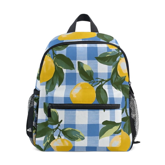 FORMRS School Backpack with Front Zippered Pocket 12" Student Travel Daypack, Light Blue Plaid