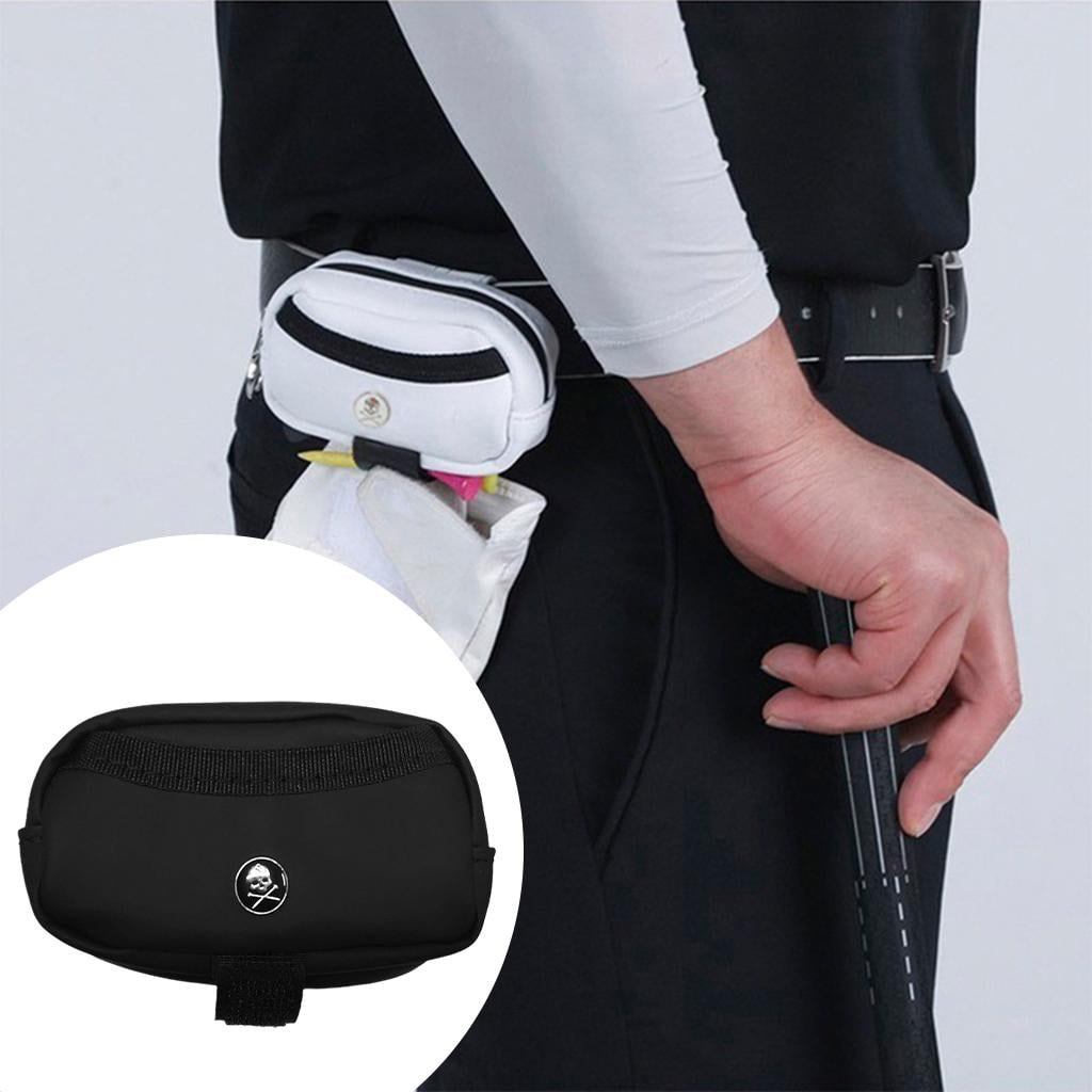 Mini Pocket Leather Golf Ball Storage Pouch Portable Golf Waist