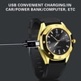 thumbnail image 5 of openpig USB Lighter Watch Men's Casual Wristwatches, Watch Lighter 2 in 1, Rechargeable USB Cigarette Lighter, Portable Watch Lighter, Gift for Men (Black), 5 of 6