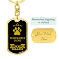 thumbnail image 3 of Peruvian Inca orchid Keychain Stainless Steel or 18k Gold, 3 of 8