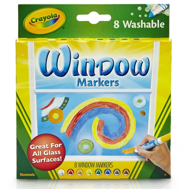 CrayolaÂ® Washable Window Markers, 8 colors per box, Set of 4 boxes