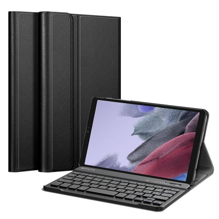 Keyboard & Stand Cover for Samsung Galaxy Tab A7 Lite 8.7 Tablet SM-T220 /SM-T225 2021, Fintie Keyboard Case Lightweight Cover with Detachable Wireless Bluetooth Keyboard, Black (Tab Not Included)