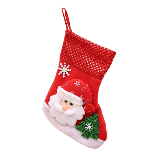 Calcetines de calcetines de Navidad con lentejue botas para decoración navideña, accesorios para fiestas perfecl Calcetín de Navidad