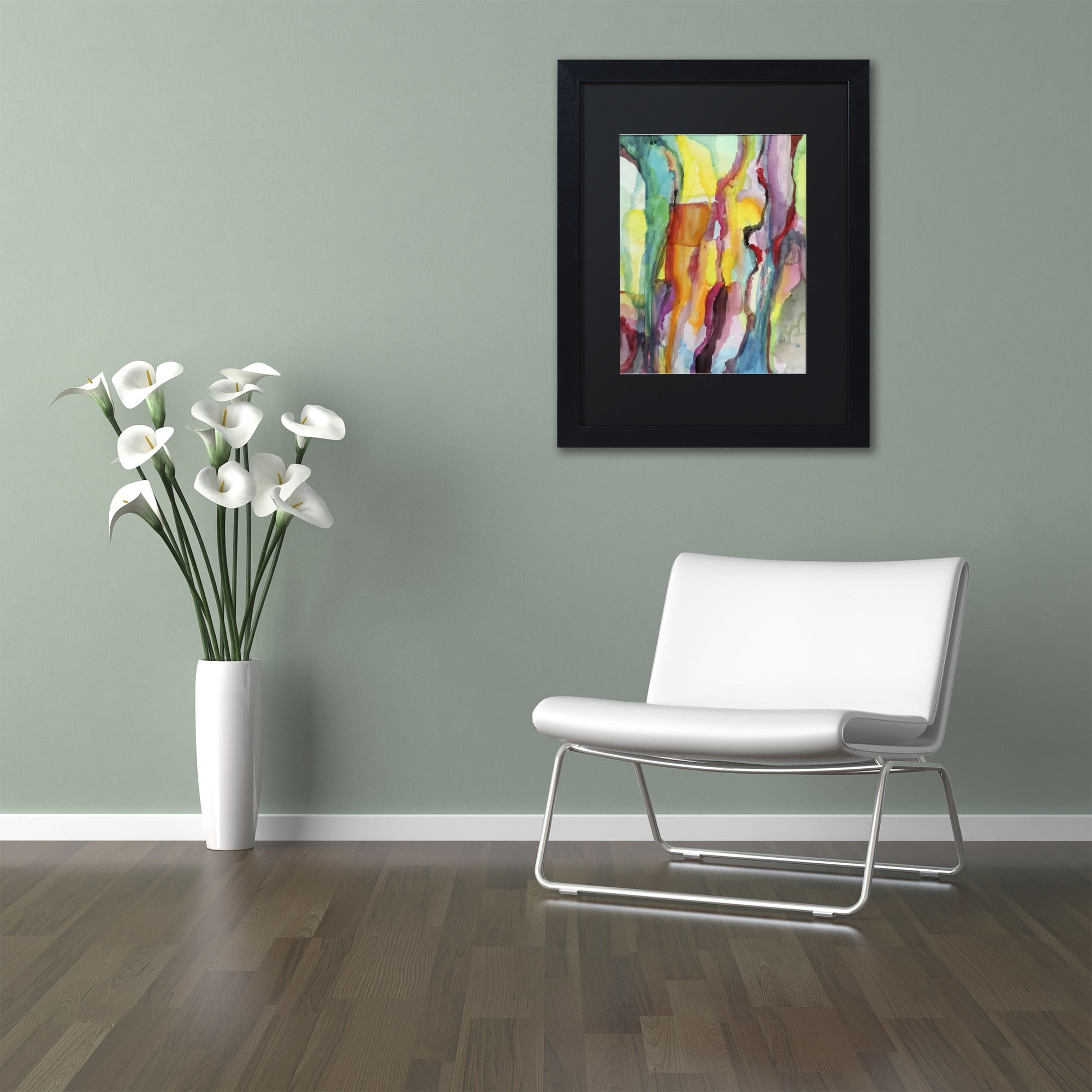 Sylvie Demers 'Hiatus' Black Matted Framed Art