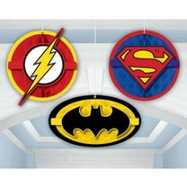 Justice League 'Heroes Unite' Honeycomb Decorations (3ct)