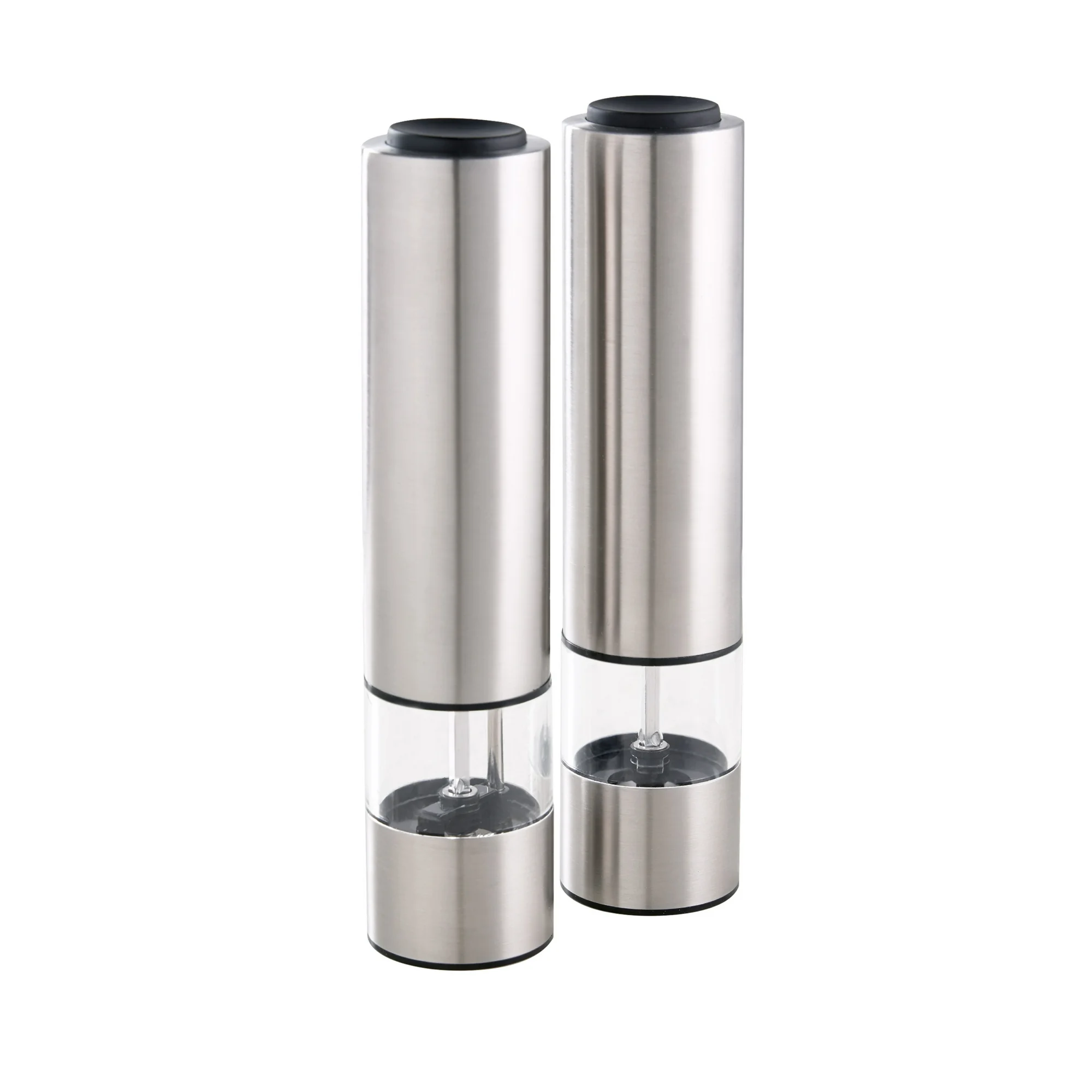 Kamenstein Battery Operated Stainless Steel Salt and Pepper Grinder Set of Two