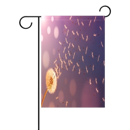 POPCreation Dandelion in Sunlight Garden Flag Sunshine Sunny Outdoor Flag Home Party 12x18 inches
