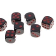 thumbnail image 3 of Dados de plástico para juegos de 16 mm, piezas con puntas para el suministro de juegos de rol. negro rojo, 3 of 9