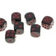 thumbnail image 3 of Dados de plástico para juegos de 16 mm, piezas con puntas para el suministro de juegos de rol. negro rojo, 3 of 9