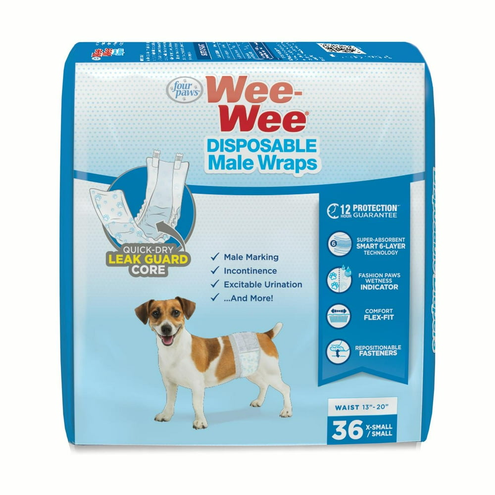 WeeWee Disposable Male Dog Wraps