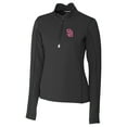 thumbnail image 2 of Women's Cutter & Buck Black San Diego Padres City Connect Traverse Stretch Quarter-Zip Pullover Top, 2 of 3