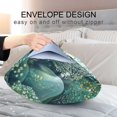 thumbnail image 4 of Yayeee Pillowcase Standard Size Set of 2 Satin Wrinkle Resistant Envelope Pillow Case, Green Forest Pattern, 4 of 8