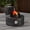 Black Gray, variant on Vornel 30" 50,000 BTU Round Propane Fire Pit Table with Warm LED Light, Brown Wood Grain Outdoor Patio Gas Firepit
