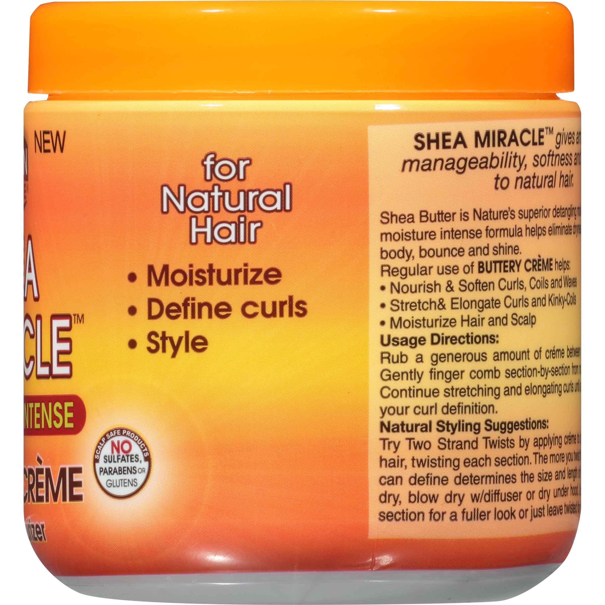 African Pride Shea Miracle Moisture Intense Buttery Leave In Cream Hair Moisturizer for Wavy, Curly, Coily Hair with Shea Butter, 6 oz. - image 4 of 6